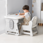 MICCOO Regulowany stolik z funkcją rysowania i krzesełkiem dla dzieci - obrazek 3