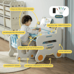MICCOO Stolik dla dzieci z tablicą do pisania i krzesełkiem - obrazek 2