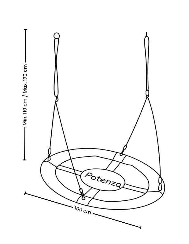 Dimensions du nid de cigogne de Potenza