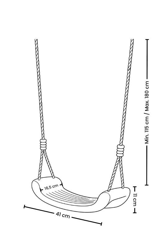 Dimensions de la planche à bascule Potenza