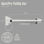 Drążek do podciągania ścienny ApexPro PullUp Bar biały - obrazek 2
