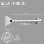 Drążek do podciągania ścienny ApexPro PullUp Bar biały - obrazek 2