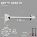 Drążek do podciągania ścienny ApexPro PullUp Bar biały + KOŁKI - obrazek 2