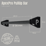 Drążek do podciągania ścienny ApexPro PullUp Bar czarny - obrazek 2