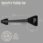 Drążek do podciągania ścienny ApexPro PullUp Bar czarny - obrazek 2
