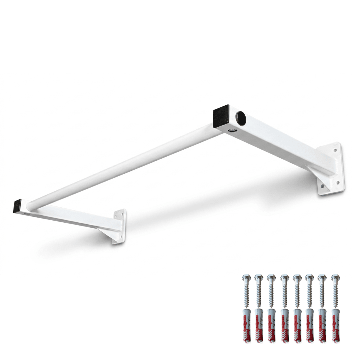 Biały Głowne+kołki Drążek do podciągania ULTRA PullUp Bar biały + KOŁKI - obrazek 1