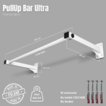 Drążek do podciągania ULTRA PullUp Bar biały + KOŁKI - obrazek 2