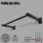 Drążek do podciągania ULTRA PullUp Bar czarny + KOŁKI - obrazek 2